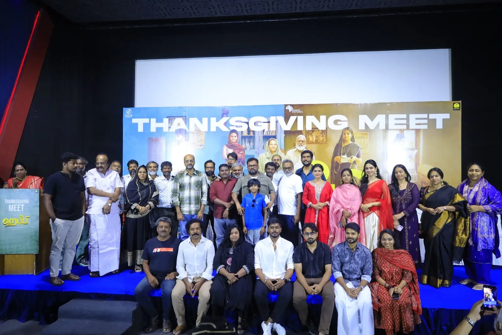 The Habeebi cast and crew on stage at the film's thanksgiving meet in Chennai