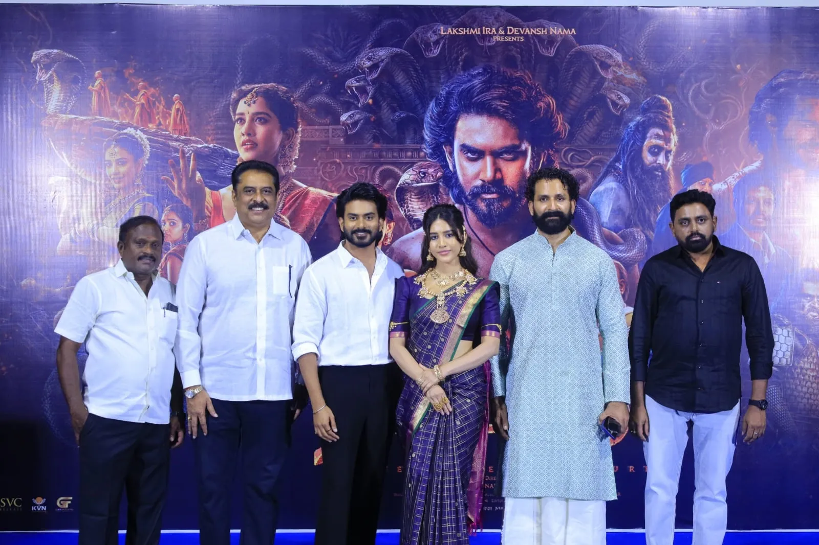 The Nagabandham team on stage at the film's Chennai promotions ahead of the July 3 release