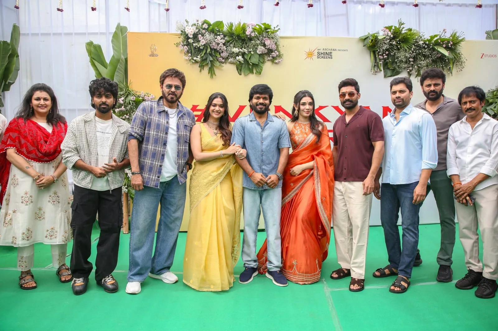 The full cast and crew at the film's launch ceremony