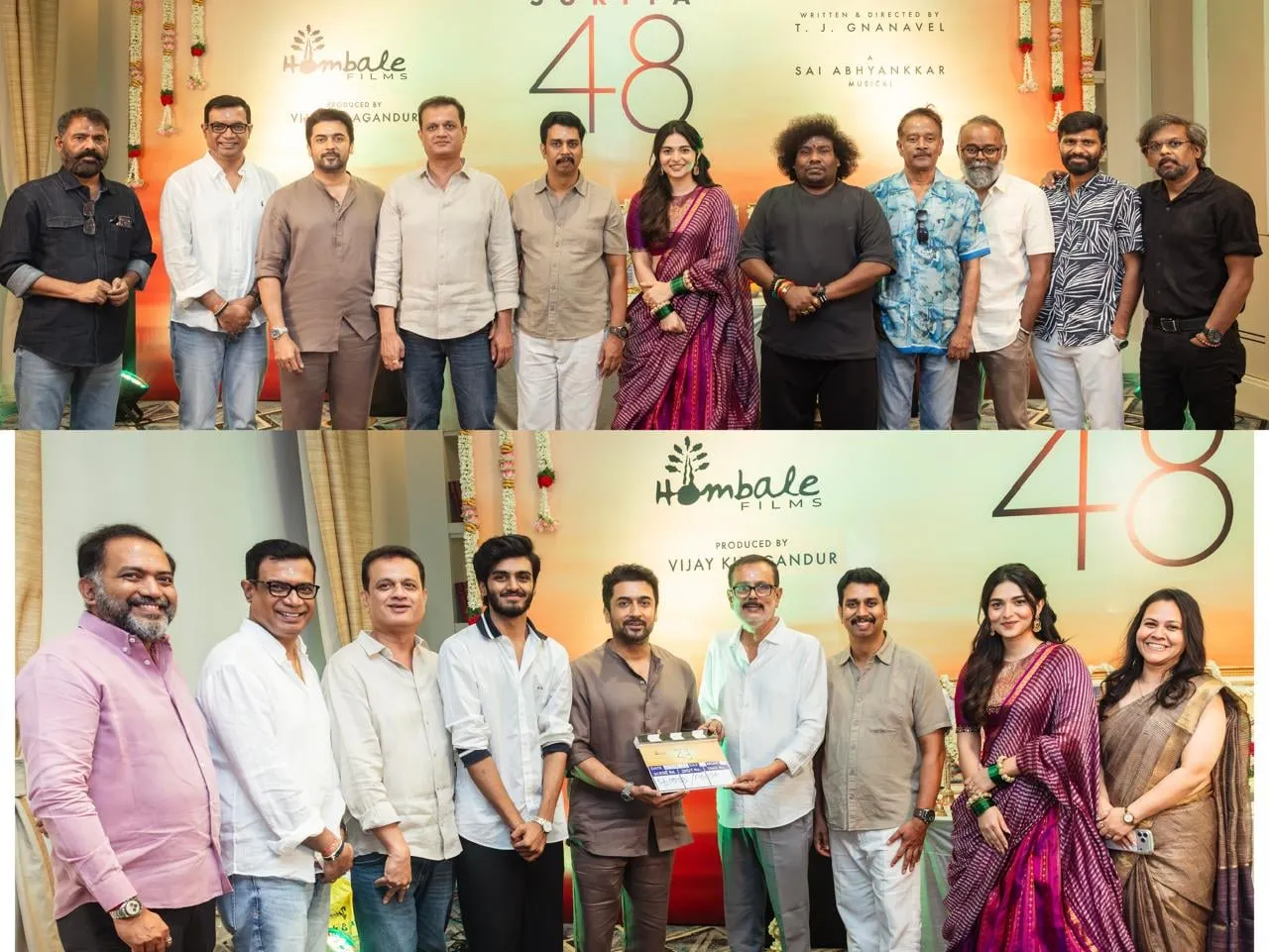 The full Suriya 48 cast and crew at the film's launch