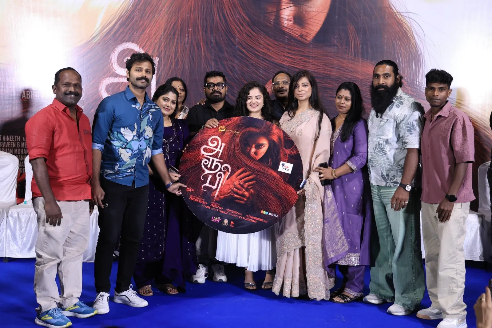 The Aroopi team launches the film's music at the Tamil event