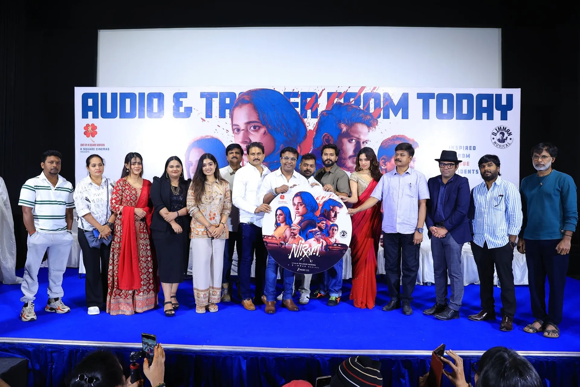The Niram team on stage for the audio and trailer launch